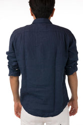 MAGLIA CAMICIA UOMO  BLU